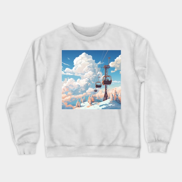 Cool Cloud Chairlift Crewneck Sweatshirt by VisionDesigner